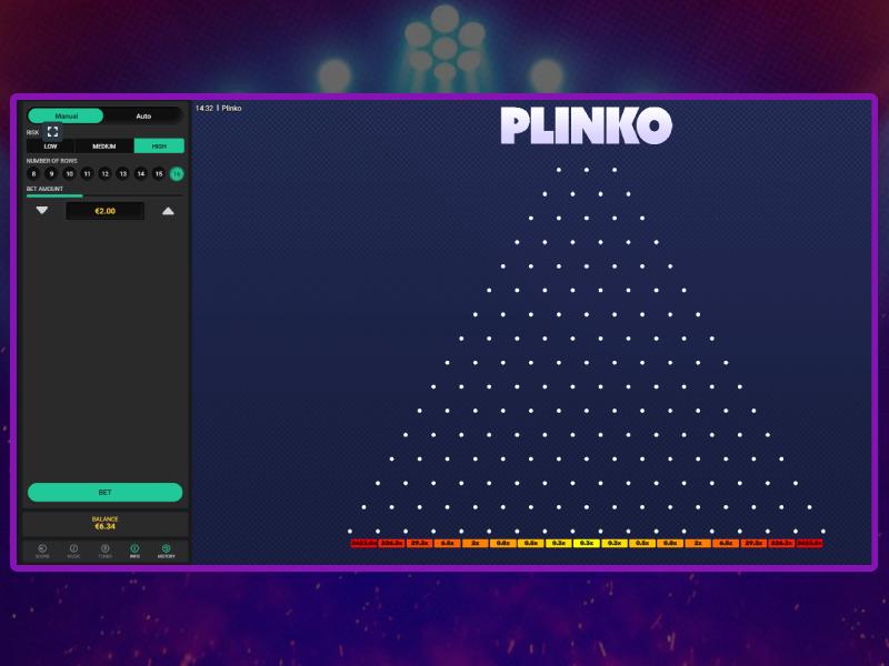 Requisitos del sistema para la aplicación Plinko