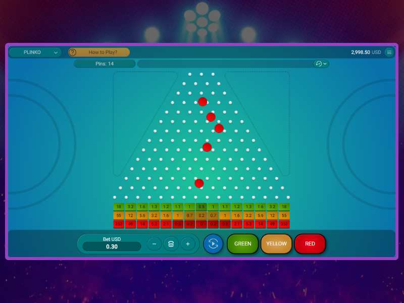 Plinko Spribe game parameters