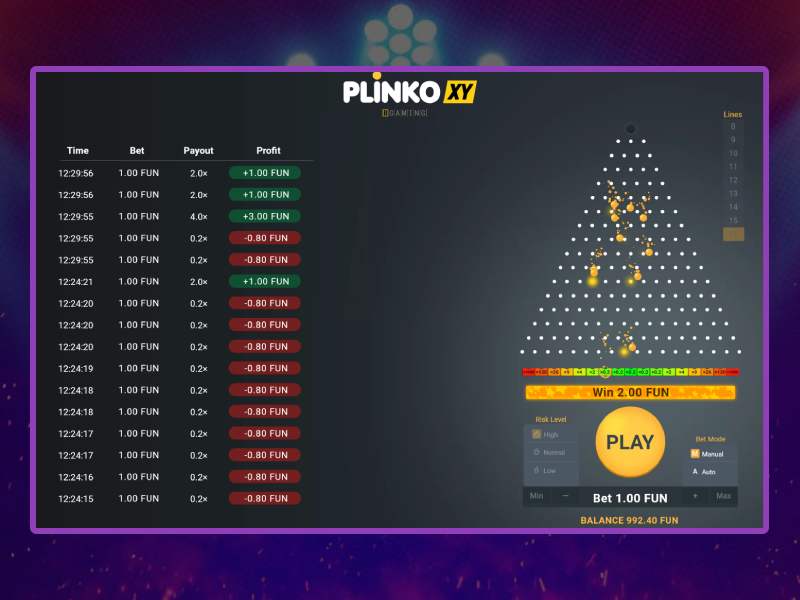 É possível ganhar dinheiro de verdade no Plinko XY?