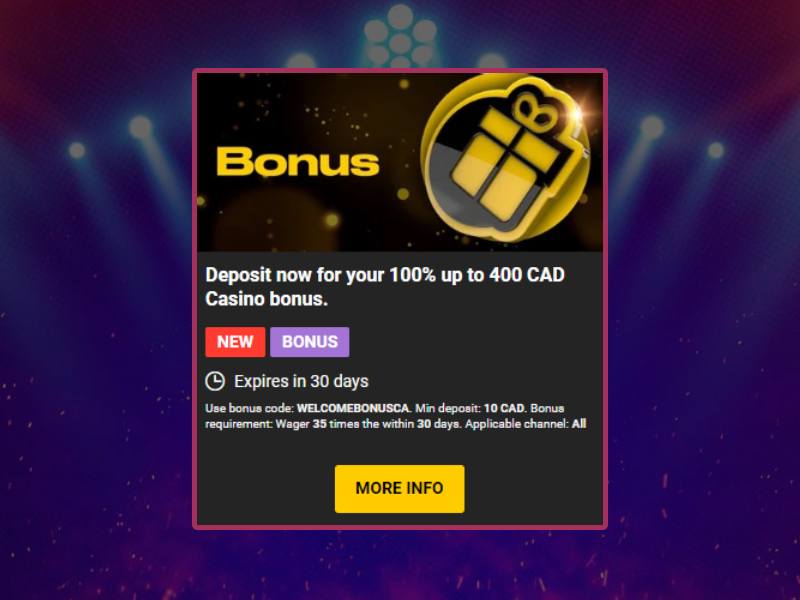 Bônus e promoções da Bwin