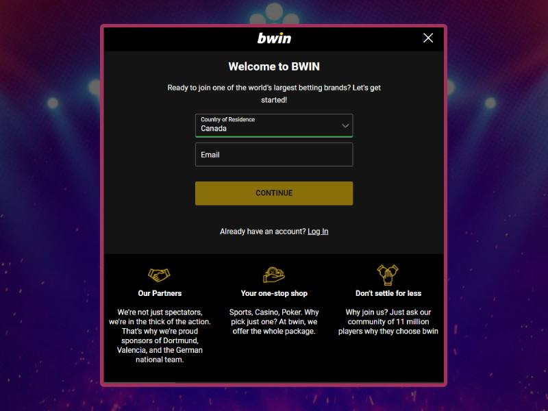 How to register at Bwin