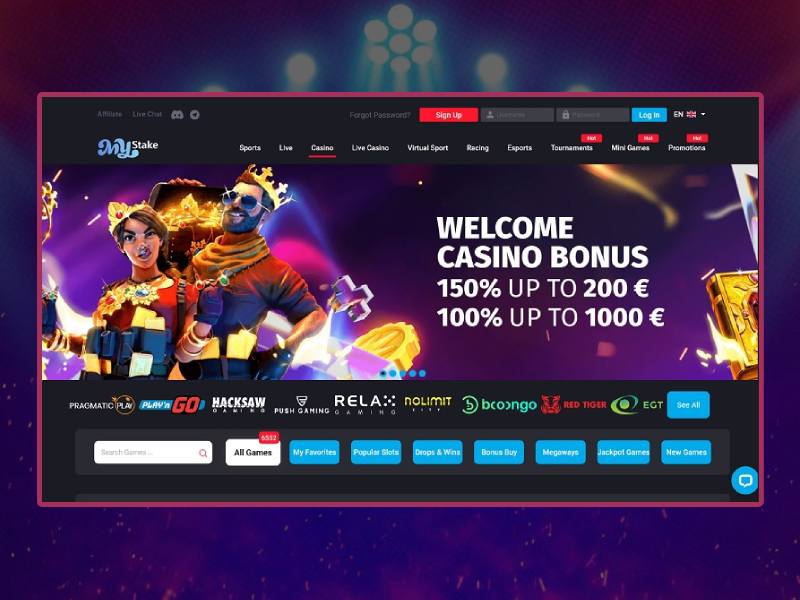 Bônus e promoções do MyStake