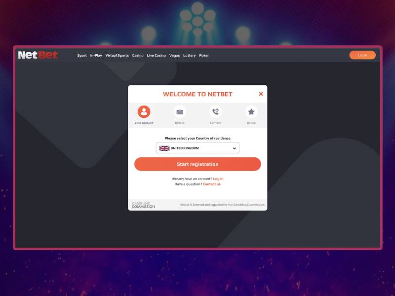 NetBet Registration