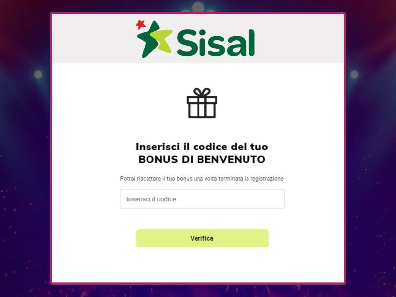 Registrazione a Sisal